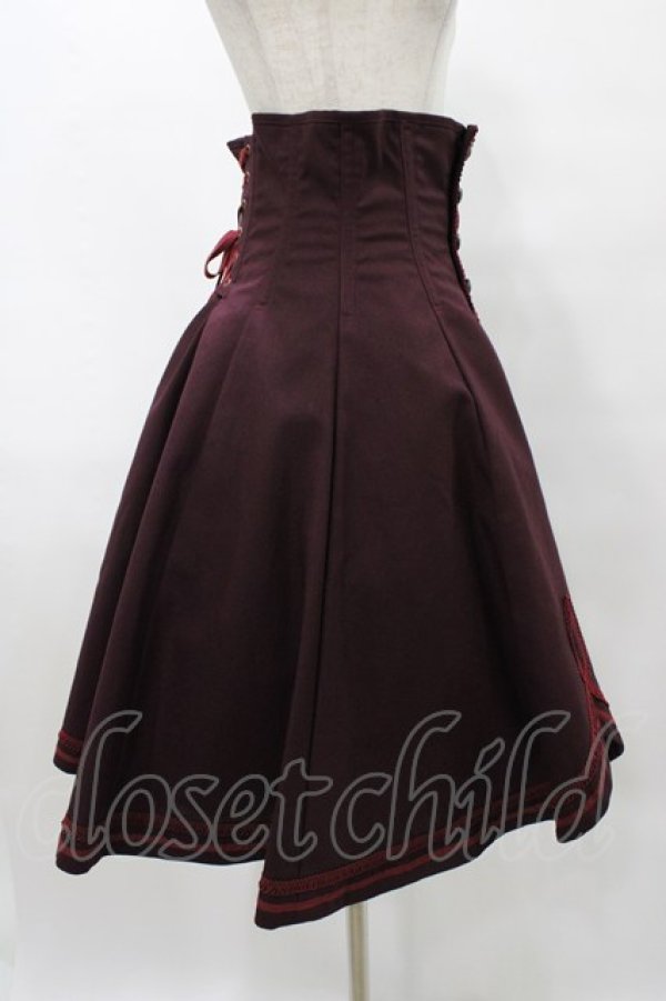 画像3: EXCENTRIQUE / ブラスバンド・コルセットスカート S-M ボルドー H-25-08-28-032-EL-SK-KB-ZH (3)