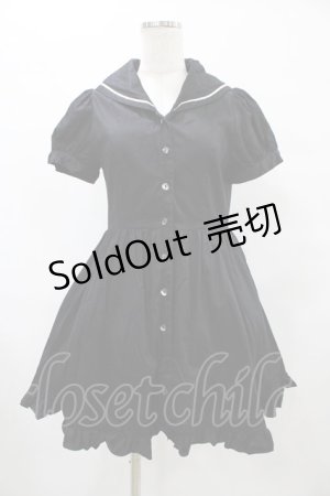 画像: PEACE NOW / セーラーワンピース  黒 H-25-08-28-035-PU-OP-KB-ZH