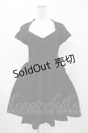 画像: KILL STAR / Crossed Chloe Flocked Skater Dress M ブラック H-25-08-28-036-SL-OP-KB-ZH