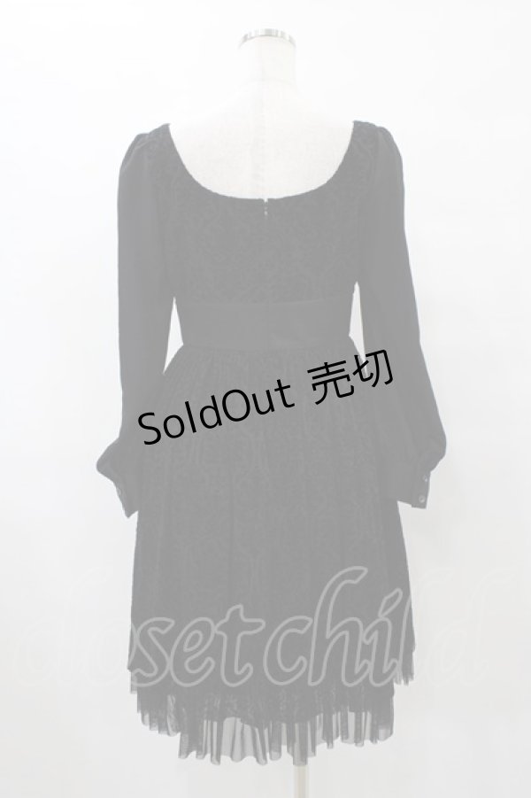 画像2: abilletage / ジュリエットワンピース  ダマスク柄ブラック H-25-08-28-038-GO-OP-KB-ZH (2)