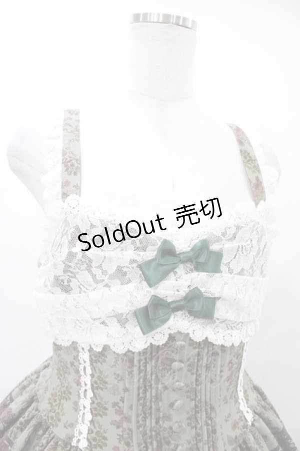 画像4: ALICE and the PIRATES / 薔薇の花舞う闇夜の晩餐会柄ジャンパースカートI Free グリーン H-25-08-28-1044-PA-OP-NS-ZH (4)