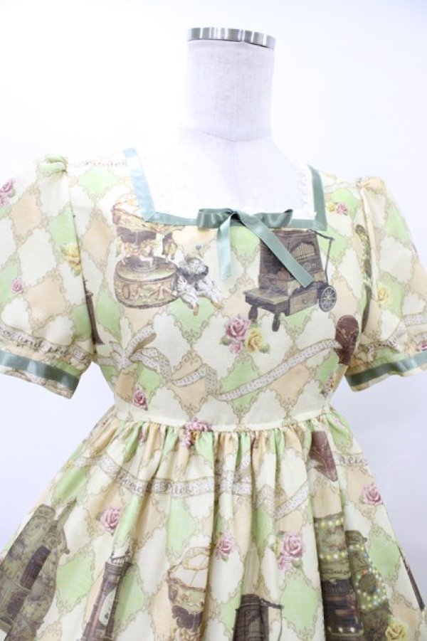 画像4: ALICE and the PIRATES / 遠い日のメモワール〜私の小さなオルゴール〜柄ワンピース Free グリーン H-25-08-28-1049-PA-OP-NS-ZH (4)