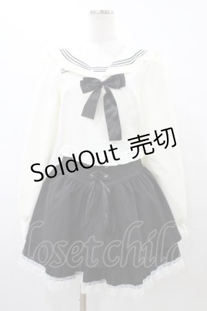 画像: Diable baiser / セーラーカラーブラウス学生服風セットアップ L オフ/ブラック H-25-08-28-1055-0-OP-NS-ZH