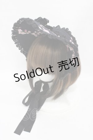 画像: ALICE and the PIRATES / Scent of Rapunzel柄ボンネット  ブラック H-25-08-28-1010-PA-AC-NS-ZH