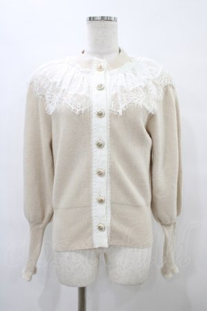 画像: MR corset / レースニットカーディガン  ベージュ H-25-08-28-057-PU-TO-KB-ZH