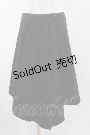 画像: MIHO MATSUDA / プリーツラップ風パンツ  黒 H-25-08-28-014-GO-SK-KB-ZH