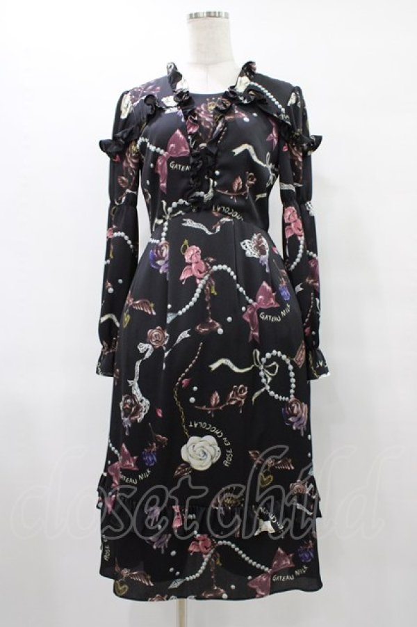 画像1: MILK / ショコラローズプリンセスドレス  ブラックチョコ H-25-08-28-019-ML-OP-KB-ZH (1)