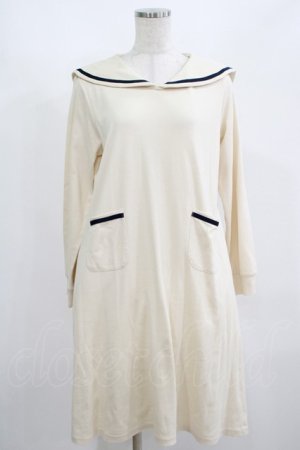 画像: Fi.n.t / バックロゴ刺繍セーラーカラーワンピース Free IVORY H-25-08-29-1029-CA-OP-NS-ZH