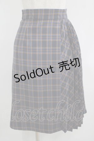 画像: Fi.n.t / サイドプリーツチェックスカート Free NAVY H-25-08-29-1032-CA-SK-NS-ZH