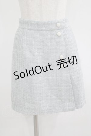 画像: Fi.n.t / 釦使いファンシーツイードスカパン Free L/BLUE H-25-08-29-1036-CA-SK-NS-ZH