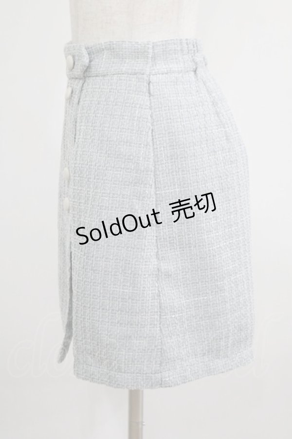 画像2: Fi.n.t / 釦使いファンシーツイードスカパン Free L/BLUE H-25-08-29-1036-CA-SK-NS-ZH (2)