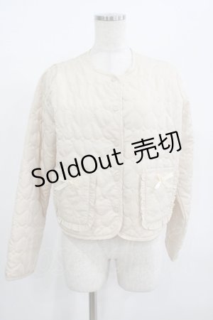 画像: m petit by misako / サンリオキャラクターズコラボ シナモロール タフタハートキルトジャケット S オフ H-25-08-29-1041-LO-JA-NS-ZH