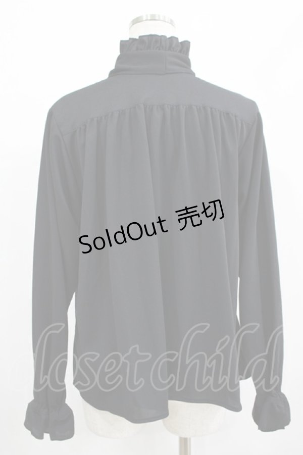 画像3: Physical Drop / 【遮熱・UV】スタンドカラーフリルブラウス Free ブラック H-25-08-29-1053-LO-BL-NS-ZH (3)