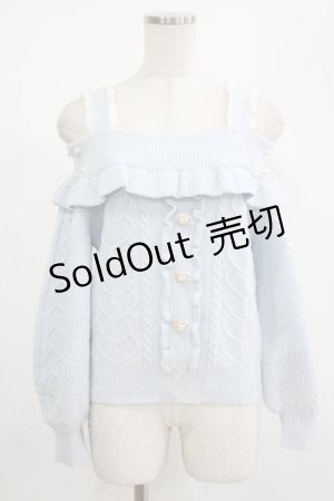 画像: Ank Rouge / オフショルハートリボンニット M サックス H-25-08-29-1057-CA-TO-NS-ZH
