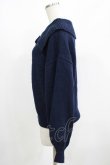 画像2: Fi.n.t / レースアップビッグカラーニットプルオーバー Free NAVY H-25-08-29-1058-CA-OP-NS-ZH (2)