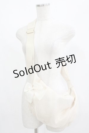画像: m petit by misako / リボンチャーム付きショルダーバッグ  アイボリー H-25-08-29-1064-LO-BG-NS-ZH