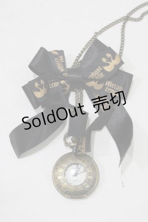 画像: metamorphose / 時計ネックレス  ブラック H-25-08-29-1074-ME-AC-NS-ZH