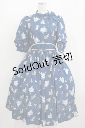 画像: Innocent World / ピーターラビット小花レースワンピース M ブルー H-25-08-29-1002-IW-OP-NS-ZH