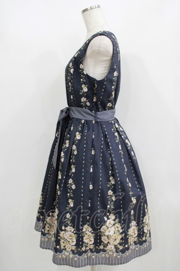 画像2: axes femme / 花柄パネルワンピース M ネイビー H-25-08-29-1014-AX-OP-NS-ZH (2)