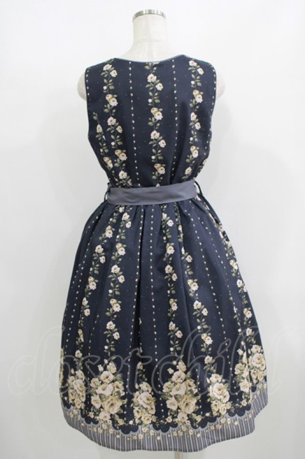 画像3: axes femme / 花柄パネルワンピース M ネイビー H-25-08-29-1014-AX-OP-NS-ZH (3)