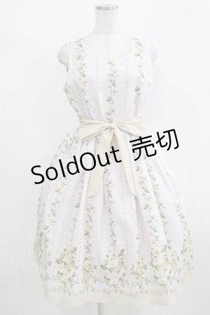 画像: axes femme / 花柄パネルワンピース M アイボリー H-25-08-29-1015-AX-OP-NS-ZH