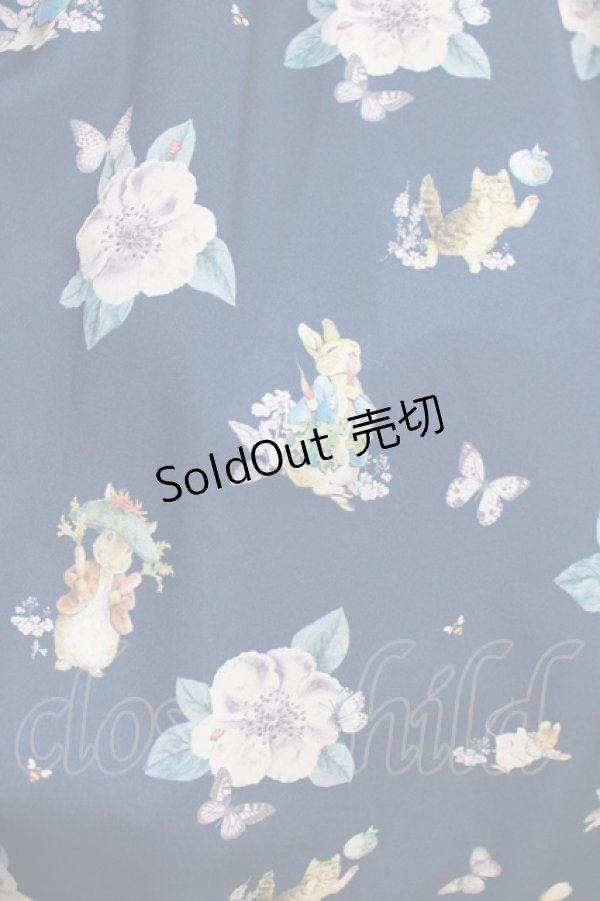 画像4: Innocent World / ピーターラビット小花レースワンピース M ブルー H-25-08-29-1002-IW-OP-NS-ZH (4)
