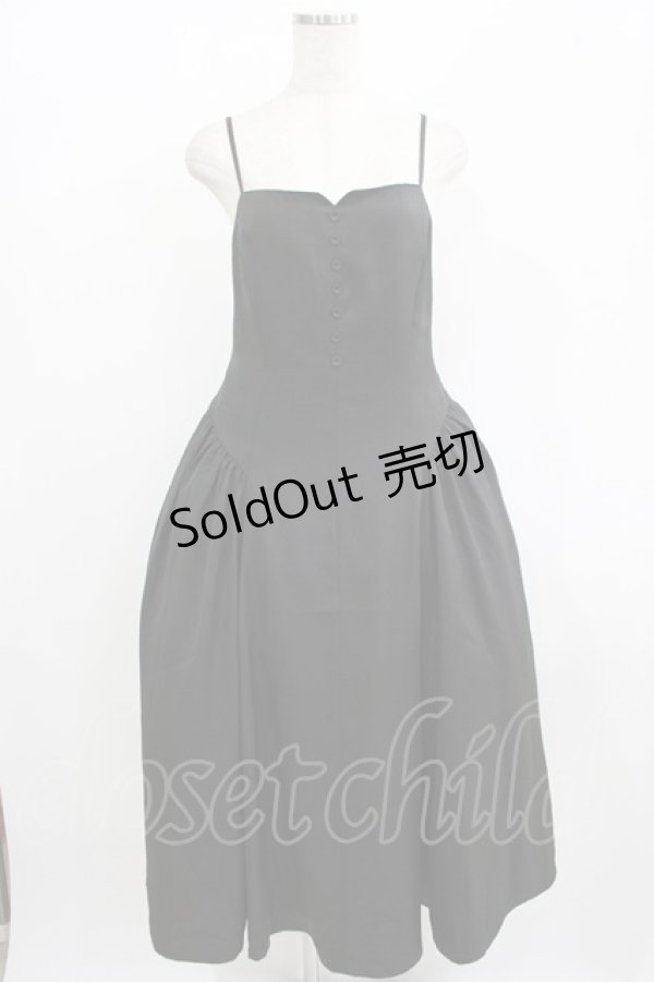 画像1: an another angelus / サイドギャザーキャミワンピース Free BLACK H-25-08-29-1022-CA-TO-NS-ZH (1)