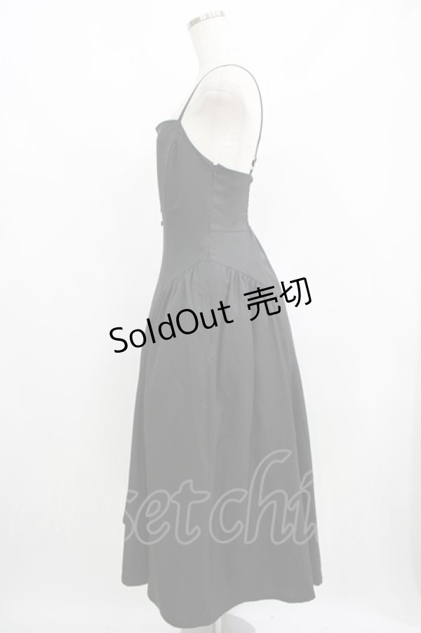 画像2: an another angelus / サイドギャザーキャミワンピース Free BLACK H-25-08-29-1022-CA-TO-NS-ZH (2)