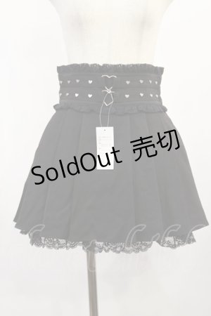 画像: DearMyLove / ハートスタッズベルトレーススカート L ブラック H-25-08-29-018-EL-SK-NS-ZH