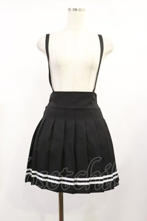 画像1: MA*RS / サスペンダープリーツスカート Free ブラック H-25-08-29-020-EL-SK-NS-ZH (1)