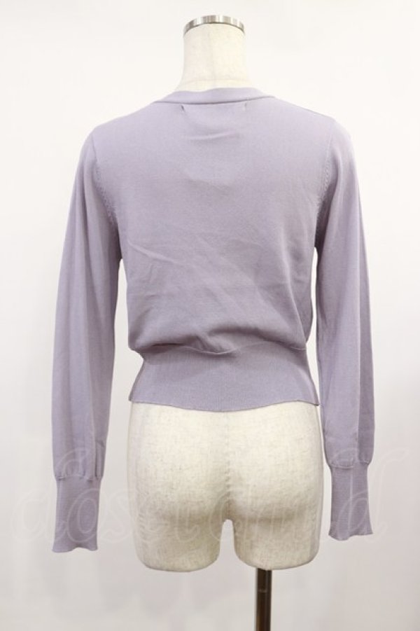 画像2: an another angelus / フラワーカット釦Vネックニットカーディガン Free BLUE H-25-08-29-027-CA-TO-NS-ZH (2)