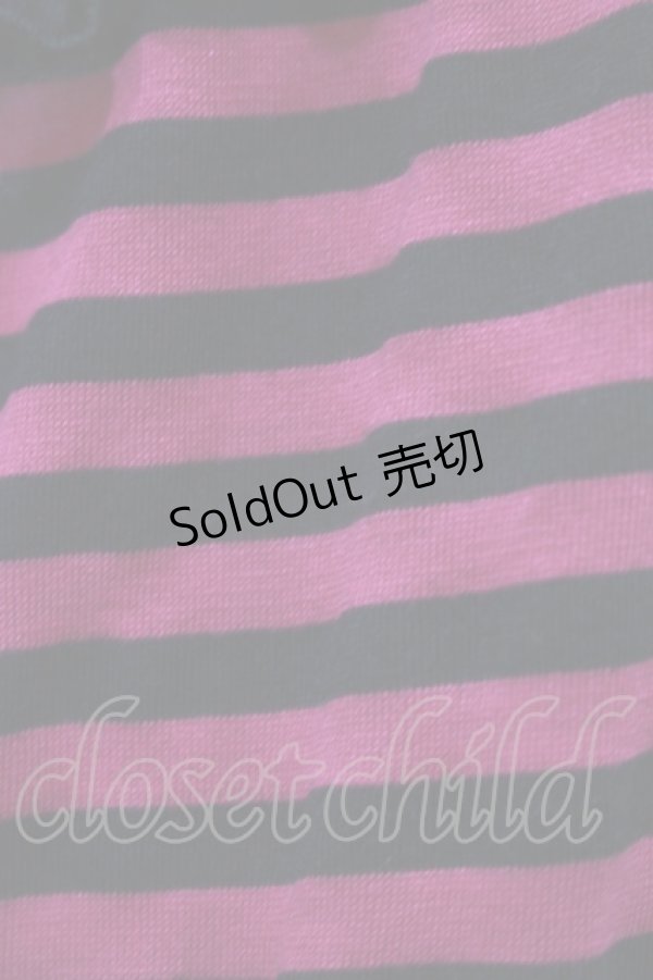 画像6: ALGONQUINS / ボーダー切替キャミワンピース  黒×ピンク H-25-09-01-023-AL-OP-KB-ZH (6)