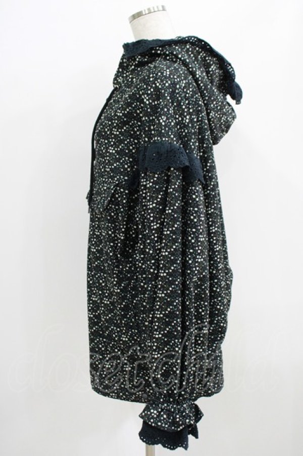 画像2: Candy Stripper / FLORAL GIRLY FRILL SWITCHEDアノラック  ブラック H-25-09-01-027-PU-TO-KB-ZH (2)