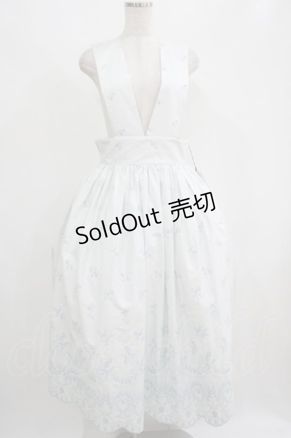 画像1: Moi-meme-Moitie / May lilyサスペンダーロングスカート 13号 ライトブルー×アクアブルー H-25-09-01-004-MO-SK-KB-ZH (1)