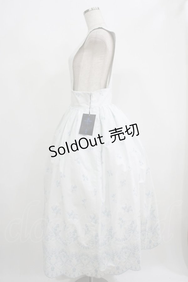 画像2: Moi-meme-Moitie / May lilyサスペンダーロングスカート 13号 ライトブルー×アクアブルー H-25-09-01-004-MO-SK-KB-ZH (2)