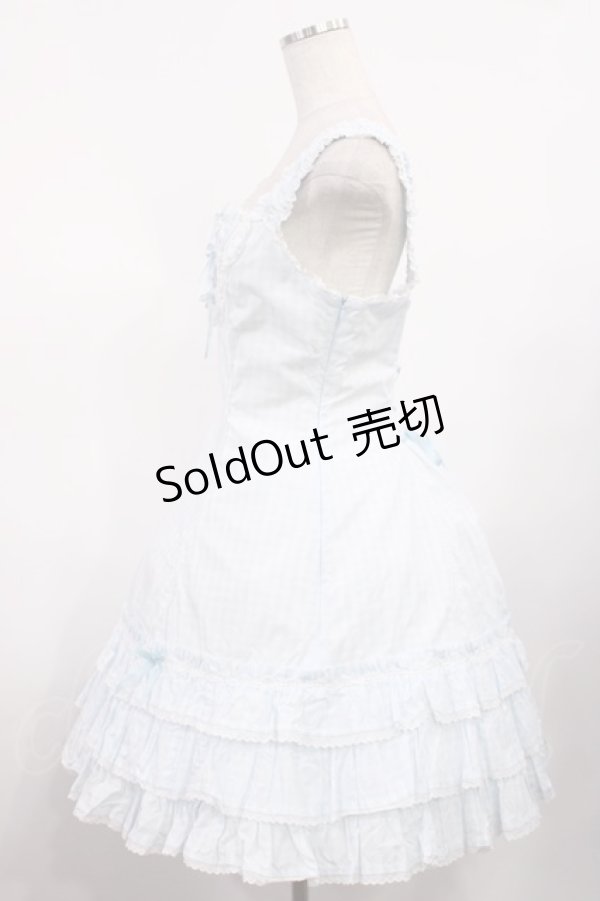 画像2: Angelic Pretty / ギンガムラウンド切替ジャンパースカート FREE サックス H-25-09-01-1009-AP-OP-YZ-ZH (2)