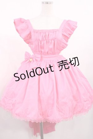 画像: DevilInspired（海外ロリータブランド） / エプロンスカート L ピンク H-25-09-01-1012-LO-SK-NS-ZH
