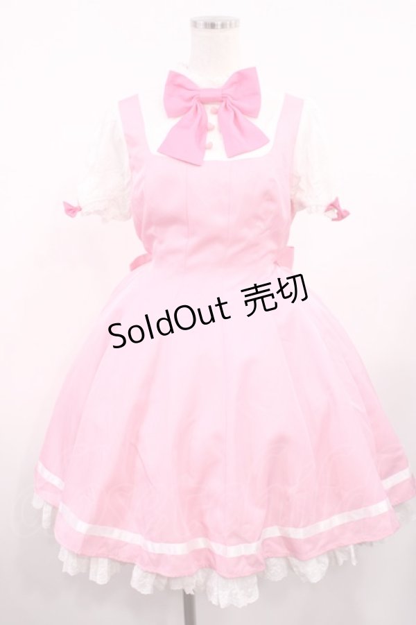 画像1: DevilInspired（海外ロリータブランド） / ヨーク切替ワンピース L ピンク H-25-09-01-1014-LO-OP-NS-ZH (1)