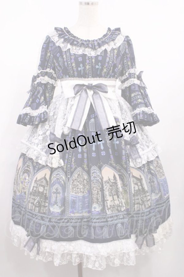 画像1: metamorphose / 薔薇の聖堂ワンピース Free ネイビー H-25-09-01-1016-ME-OP-NS-ZH (1)
