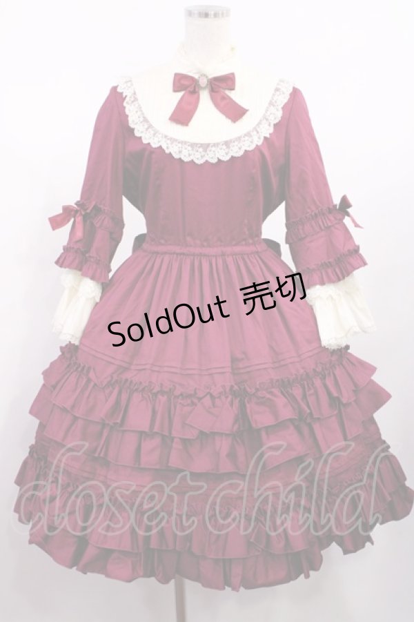 画像1: Pina sweetcollection / ドール姫袖ワンピース Free Wine H-25-09-01-1017-LO-OP-NS-ZH (1)