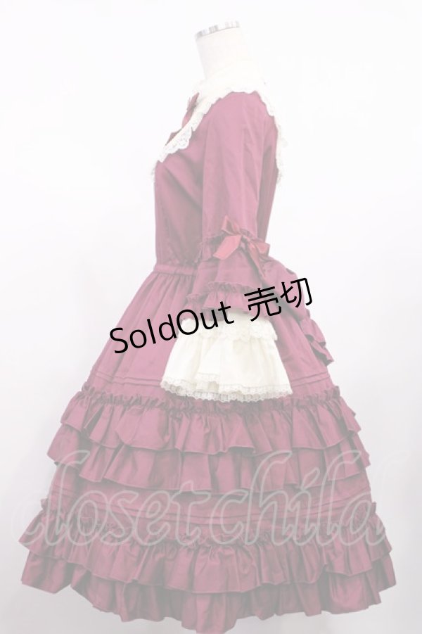 画像2: Pina sweetcollection / ドール姫袖ワンピース Free Wine H-25-09-01-1017-LO-OP-NS-ZH (2)