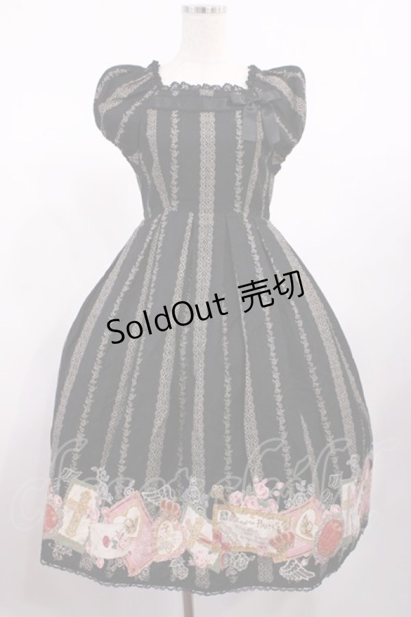 画像1: ALICE and the PIRATES / ヴィクトリアンカード柄ジャンパースカートII Free ブラック H-25-09-01-1020-PA-OP-NS-ZH (1)