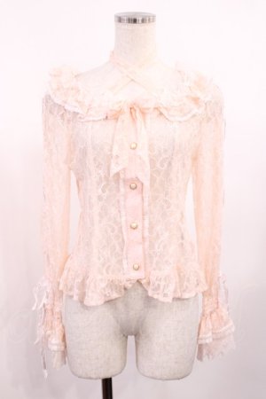 画像: BABY,THE STARS SHINE BRIGHT / Be My Valentine お花レースアップブラウス Free ピンク H-25-09-01-1025-BA-BL-NS-ZH