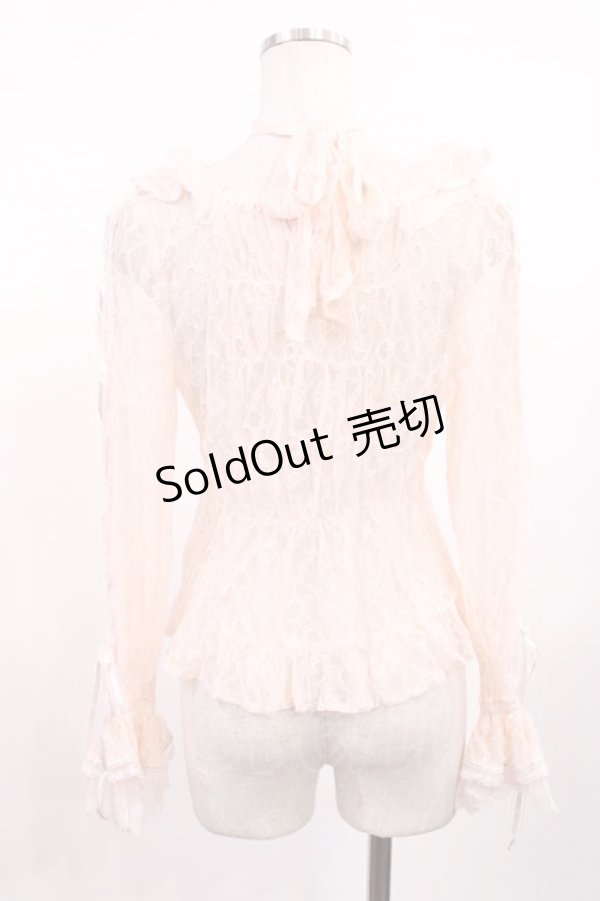 画像3: BABY,THE STARS SHINE BRIGHT / Be My Valentine お花レースアップブラウス Free ピンク H-25-09-01-1025-BA-BL-NS-ZH (3)