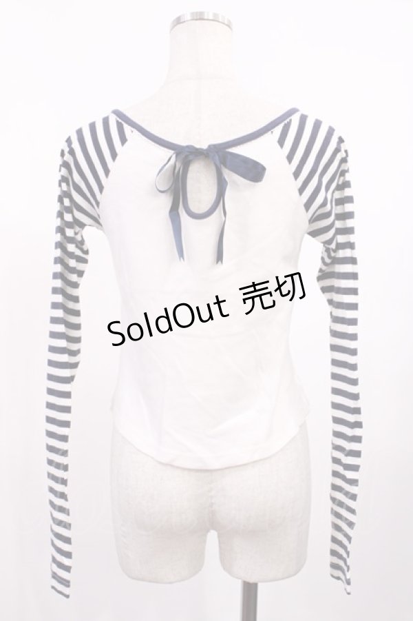 画像2: ALICE and the PIRATES / マリンロゴボーダーカットソー Free オフ H-25-09-01-1026-PA-TO-NS-ZH (2)