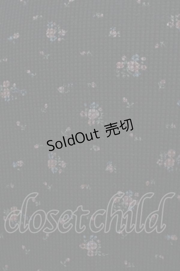 画像4: 【SALE】Candy Stripper / TINY FLOWERS WAFFLE POLOトップス  ブラック H-25-09-01-049-PU-TO-KB-ZT491 (4)