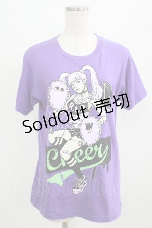 画像: LISTEN FLAVOR / デビルチアガール半袖Tシャツ  パープル H-25-09-01-050-PU-TO-KB-ZH