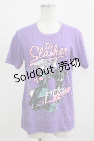 画像: LISTEN FLAVOR / 辺古山ペコの戦うスクールガールTシャツ feat.九頭龍冬彦 M バイオレットパープル H-25-09-01-051-PU-TO-KB-ZH