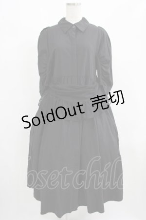 画像: Candy Stripper / CAMI DOCKING SHIRT ONE-PIECE  ブラック H-25-09-01-006-PU-OP-KB-ZH