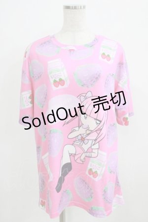 画像: ACDC RAG / メンヘラチャンTシャツ  ピンク H-25-09-01-054-PU-TO-KB-ZH